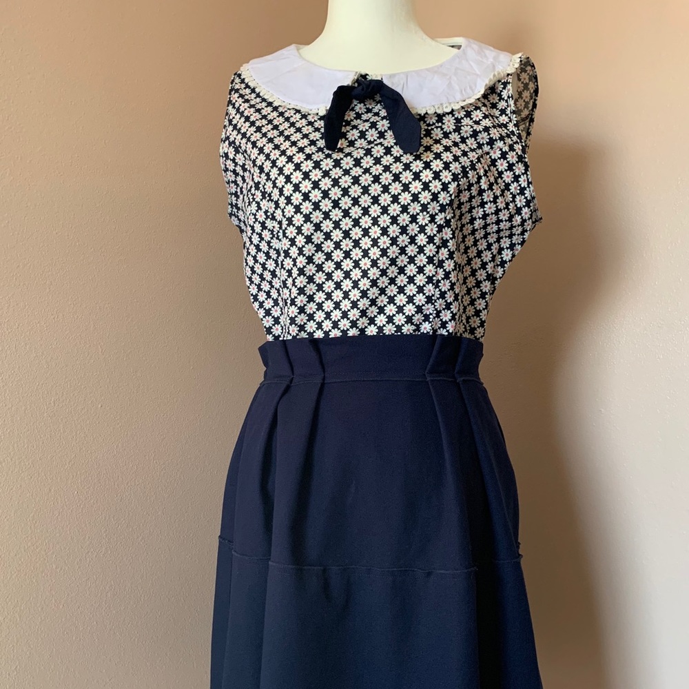 Modcloth Floral Peter Pan Collared Blouse